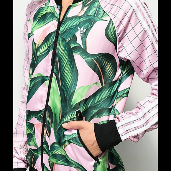 [SOLD] Adidas Pink and Green Track Jacket - Picture 3 of 7